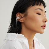 Cace Shell Pearl & Zirconia Cuff Earring
