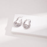 Uneven Sterling Silver Earrings