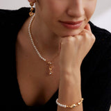 Duo Natural Pearl & Sterling Silver Necklace