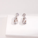 Duo Natural Pearl & Sterling Silver Earrings