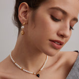 Pearlescent Baroque Pearl Drop Earrings