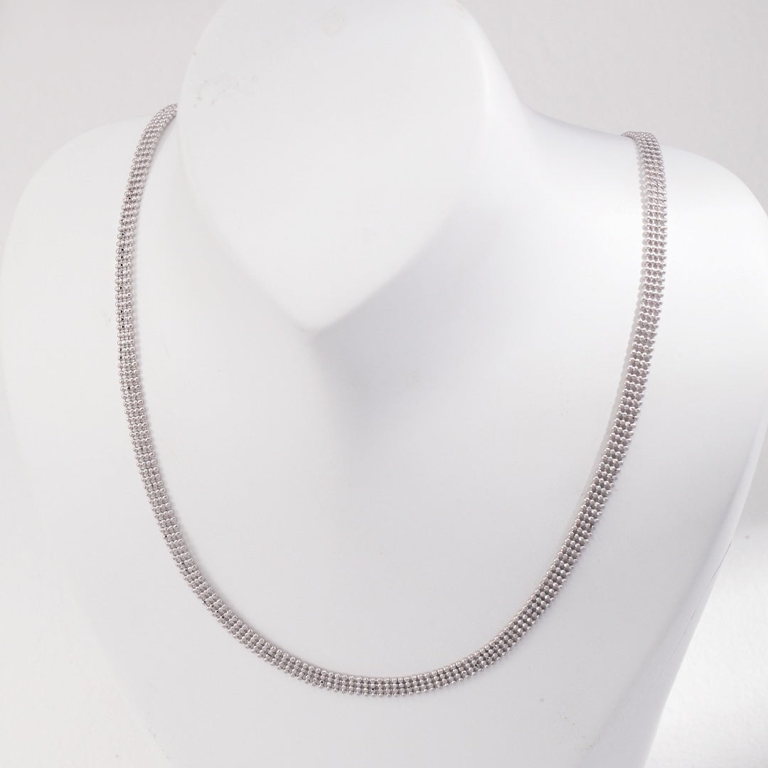 Bead Lace Sterling Silver Chain