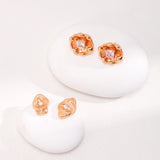 Blossom Sterling Silver & Zircon Stud Earrings