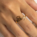Personalized Name Ring in Sterling Silver